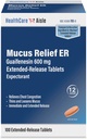 HealthCareAisle Guaifenesin 600 mg Liberação Estendida - 100 Comprimidos - Expectante de alívio de muco para alívio de congestão torácica