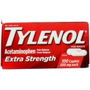 Tilenol Caplets de dosagem extra com 500 mg de acetaminofeno, alívio da dor e redutor da febre, 100 ct