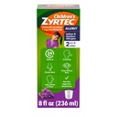 Zyrtec 24 horas de alívio de alergia Syrup, 5 mg de cloreto de cetirizina Anti-histamínico, Crianças Medicina de alergia para alívio de alergia interna e ao ar livre, Dye- & Açúcar-livre, Uva, 8 fl. oz