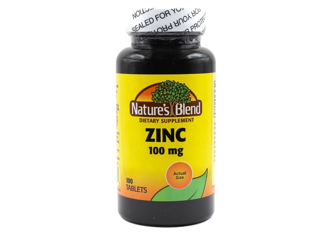 Gluconato de zinco da mistura da natureza 100 mg, 100 comprimidos