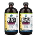 Amazing Herbs Premium Black Seed Oil - Gluten Free, Non GMO, Frio Pressed Nigella Sativa Aids em Saúde Digestiva, Suporte Imune, Função Cérebro - 16 Fl Oz (Pack of 2)