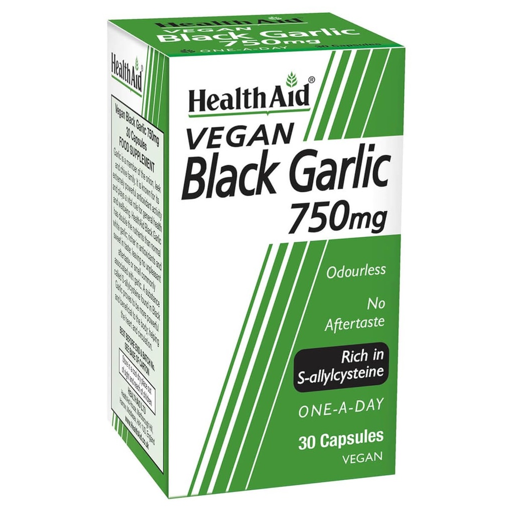 HealthAid Black Alho 30 Vegicaps 750 mg