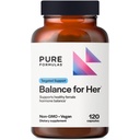 Balanço PureFormulas para Ela - Equilíbrio Hormônio para Mulheres - DIM, Cohosh Preto, D-Glucarato de Cálcio, Extrato de Chá Verde EGCg & Suplemento de Árvore Caste para Apoio ao Mood & Metabolismo Estrogênio -120 Cápsulas