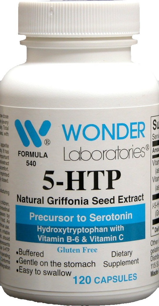 5 Htp, Natural Griffonia Seed Extract Precursor to Serotonin - 120 Cápsulas # 5402