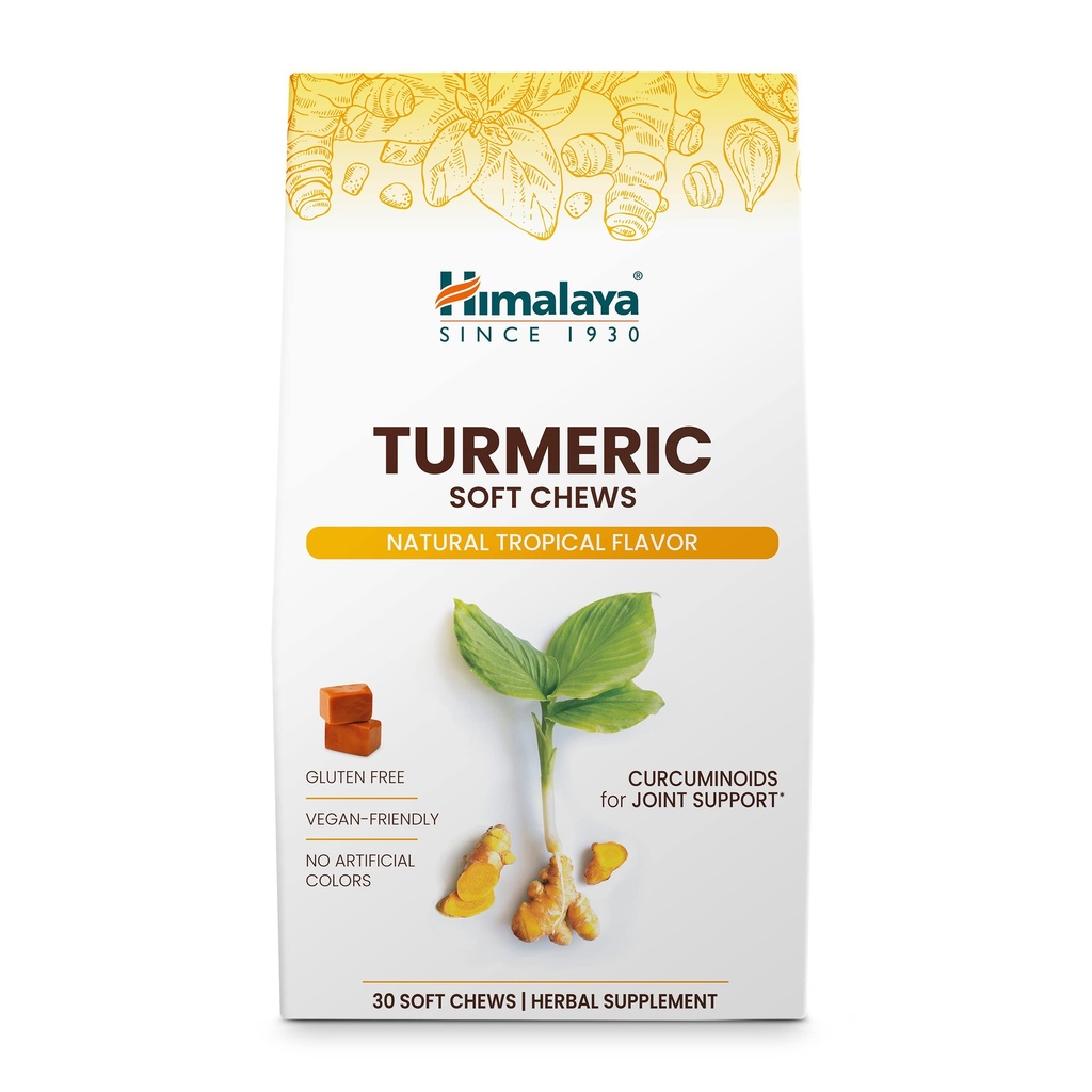 Himalaya Turmeric Chews com curcumina para apoio conjunto saudável, e Optimum Flexibilidade & Mobilidade, 300 mg de extratos por serviço, 30 mastigação macia, 15 dia de fornecimento