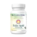 Dr. Clark Ácido Fólico (Vitamina B9) Suplemento – 1mg, 100 Cápsulas de Gelatina, Vitamina B essencial para a saúde diária