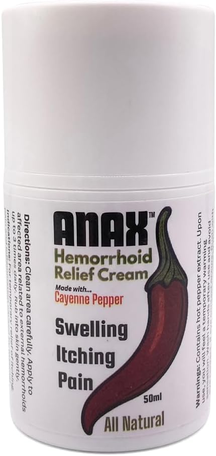 Anax Natural Hot Pepper Creme Ajuda Anal Coceira, Dor e Inflamação Relacionado com hemorroidas