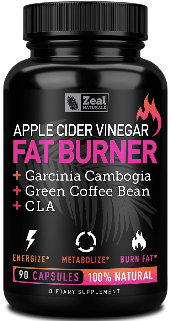 Pills Apple Cider Vinagre Gestão de Peso para Mulheres - Garcinia Cambogia + W. CLA e Verde Chá Verde Feijão Café