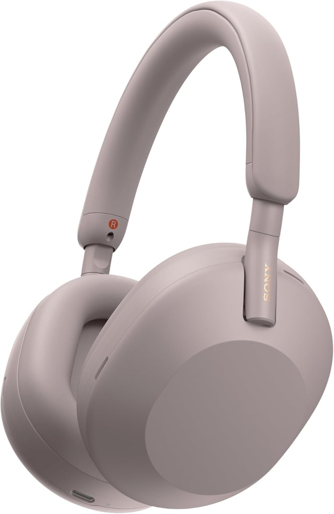 Sony WH-1000XM5 Barulho Premium Cancelar Auscultadores sem fios, Auto NC Optimizer, Bateria de 30 horas, Alexa Voice Control, Smoky Pink