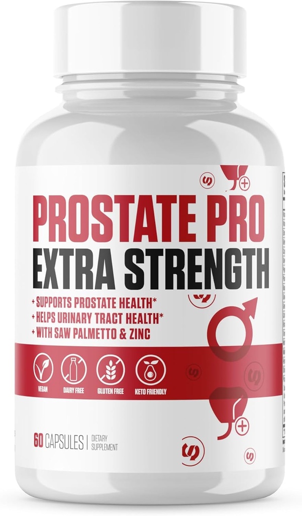 VITALUX #1 Classificado Premium Prostate Support Supplement Urinary Tract Health, Helps Prostate Function (Ajuda à Função da Próstata) Ultra Dosed Formula w/ 30 Poderosos Ingredientes (A Terceira Parte Testado + EUA Made - 60 Cápsulas