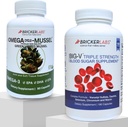 Bricker Labs Confort e equilíbrio conjunto de açúcar para a saúde conjunta Omega Cyclo Mexilhão + Big-V força tripla Vanadyl para o apoio de açúcar de sangue