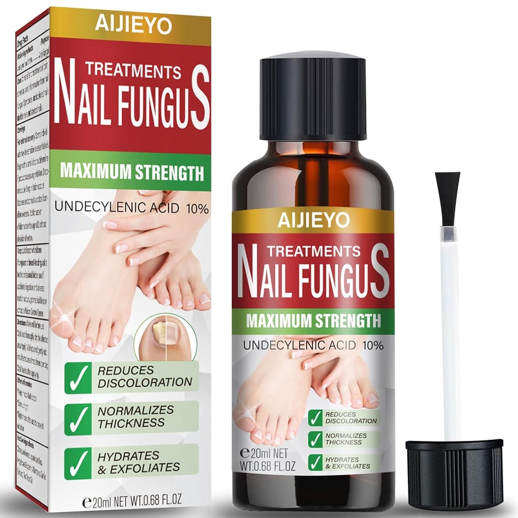 E-Bes tratamento de fungo de unha extra força, reparação de danos grossos cor unha unhas Fungos tratamento, óleo de árvore de chá fácil uso Fungal tratamento de unha- 20ML