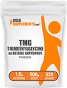 BulkSuplementos.com Betaína Anidra Pó - Trimetilgliina, suplementos TMG, TMG Pó - Betaína TMG - Gluten Free, 1500mg por serviço, 500g (1.1 lbs)