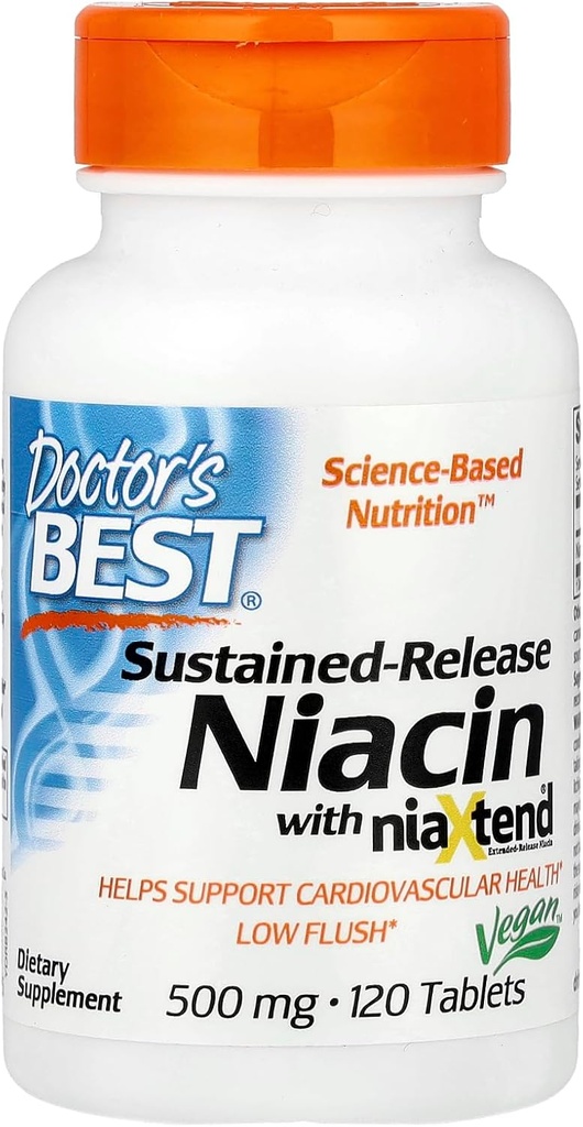 Melhor Release Real Niacin Extended, 500 mg, 120 Conde