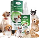AIQIUSHA Dog Eye Drops 60ML para todos os lavagem de olhos animal, ajuda a aliviar os sintomas de olho rosa e alergia, facilidade de coceira e irritação, com puros óleos naturais essenciais 100% natural, seguro, gentil e não tóxico