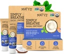 Matys Orgânico simplesmente respirar Pomada nasal para narizes e narinas secos devido a alergias, sangramentos de nariz, CPAP & Oxygen Device Irrigation, Alternativa salina limpa para adultos e crianças, 2 Pack, 0,5 onças cada