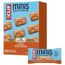 CLIF BAR Minis - Manteiga de amendoim crocante - Feita com aveia orgânica - 5g de proteína - Não-GMO - Base de plantas - Barras de energia de tamanho de lanche - 0,99 oz. (20 pacote)