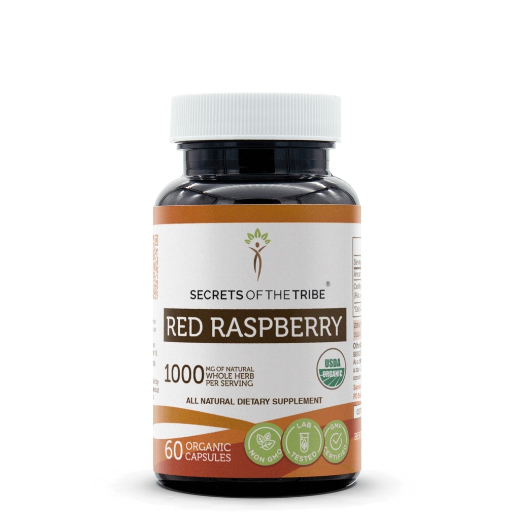 Segredos da tribo Red Framboesa USDA Cápsulas Orgânicas □ Cápsulas Vegetarianas Orgânicas Certified, Herbal Dietary Supplement