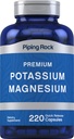 Piping Rock Potássio Magnésio Suplemento 220 Cápsulas