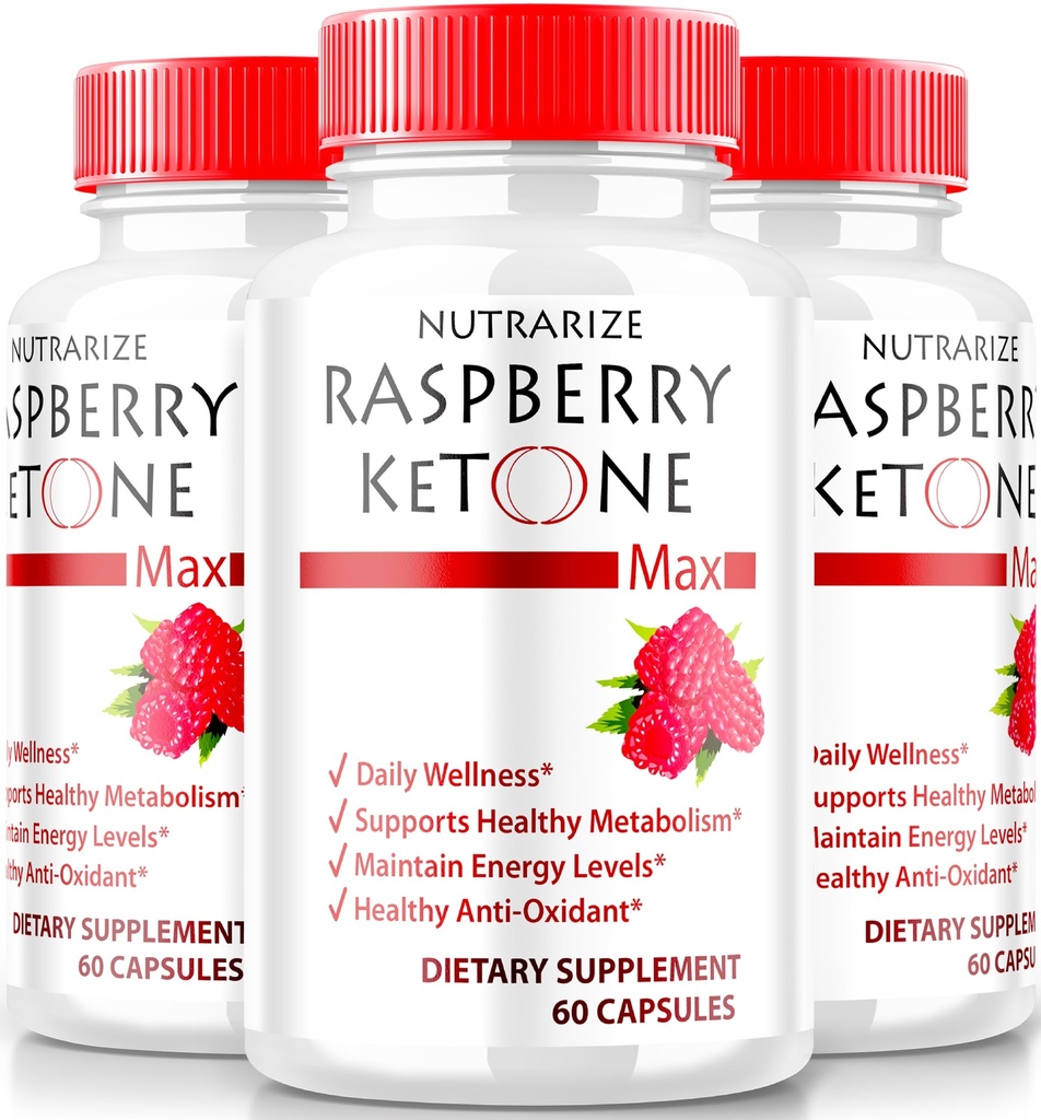 (3 Pack) Raspberry Ketone Cápsulas, Framboesa Oficial Cetona para perda de peso, Fórmula Keto All-Natural para desbloquear seu corpo e Fitness Goals, FramboesaKetone 1200MG Suplemento, Comentários (180 Cápsulas)