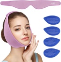 NEWGO Wisdom Dentes Pacote de Gelo Cabeça Enrole para Cirurgia Oral Rosto, Jaw Pacote de Gelo para Face com 4 Gel Gel Gel quente para TMJ, Extração de dentes, Recuperação de Tonsilectomia - Roxo