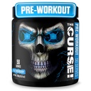 JNX SPORTS A Maldição! Pré-treino em pó para homens e mulheres, cafeína, beta-alanina, creatina, L-citrulina, 50 Servings, sabor de framboesa azul – aumentar a energia, força e foco