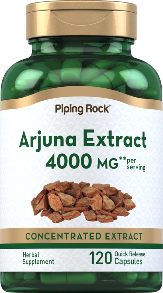 Extrato de Arjuna de rocha de tubulação 4000 mg 120 Cápsulas de Erva de casca de Arjuna