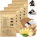 100pcs auto-aquecimento remendo de gengibre para a linfa, promover a circulação de sangue, alívio da dor para ombro, pescoço, cintura, costas, mão, pé, joelho & articulação, estômago Bloating, Hot Compress Pad (12 * 8cm)