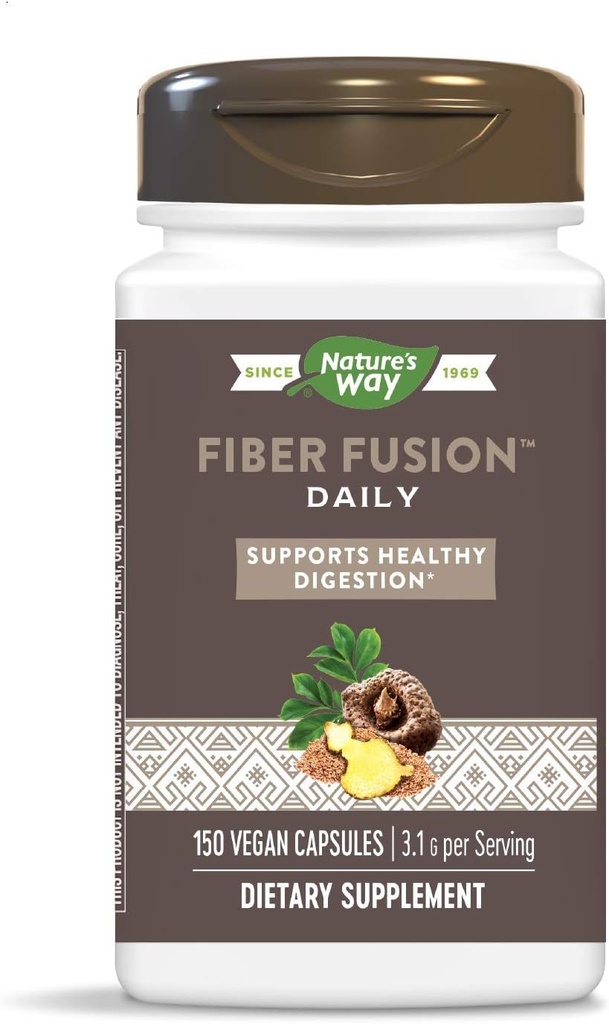 Via Natural Fibra Fusão Diário, 3,1 g por porção, 150 Cápsulas, Pacote de 3