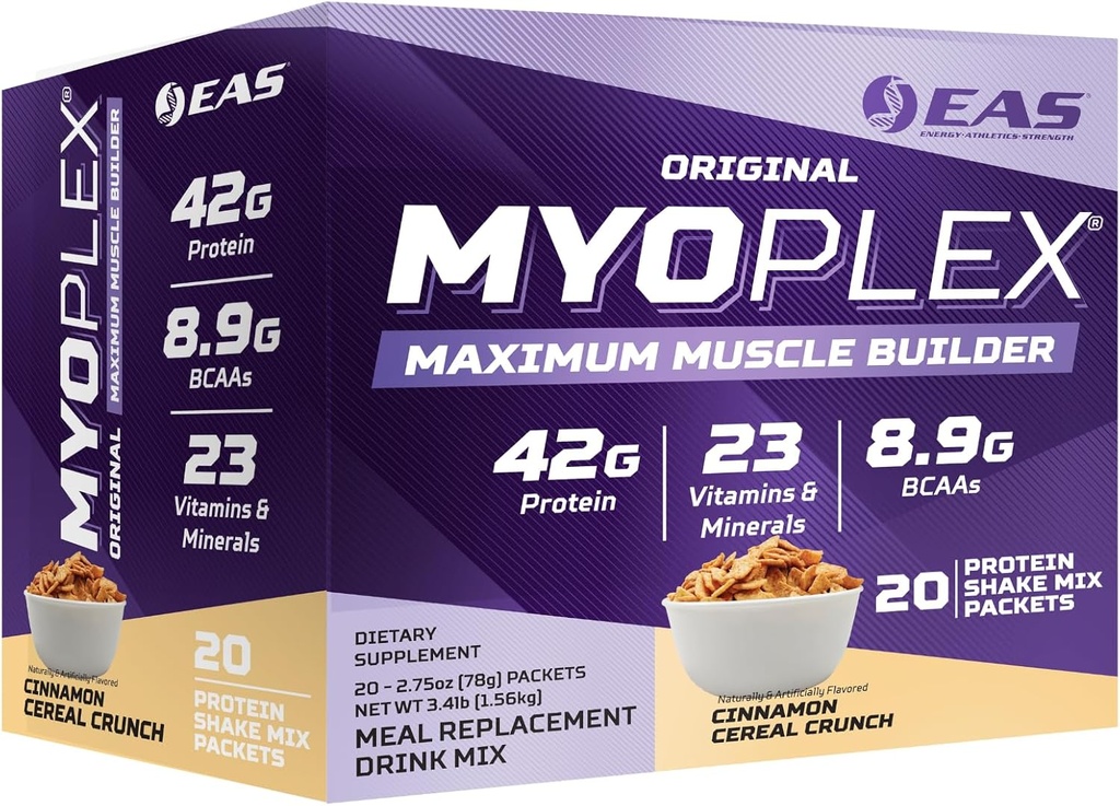 EAS Experimental and Applied Sciences Original Myoplex Maximum Muscle Builder, Meal Replacement Protein Drink Mix . Quality Protein Blend .