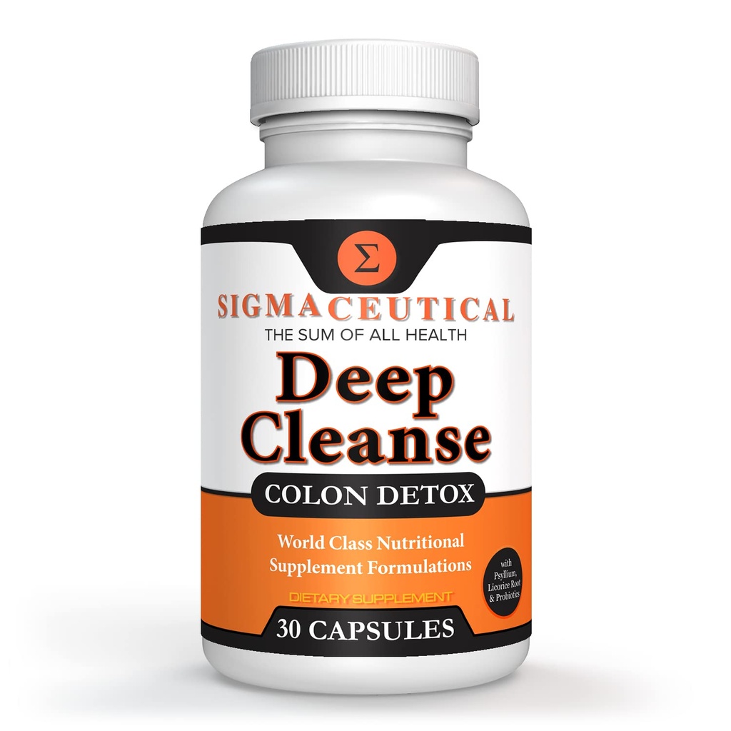 1 dia de limpeza do cólon - Detox Cleanse - Bowel Cleanse & Laxative - Bowel Detox - Colon Cleanser & Detox - 30 Cápsulas