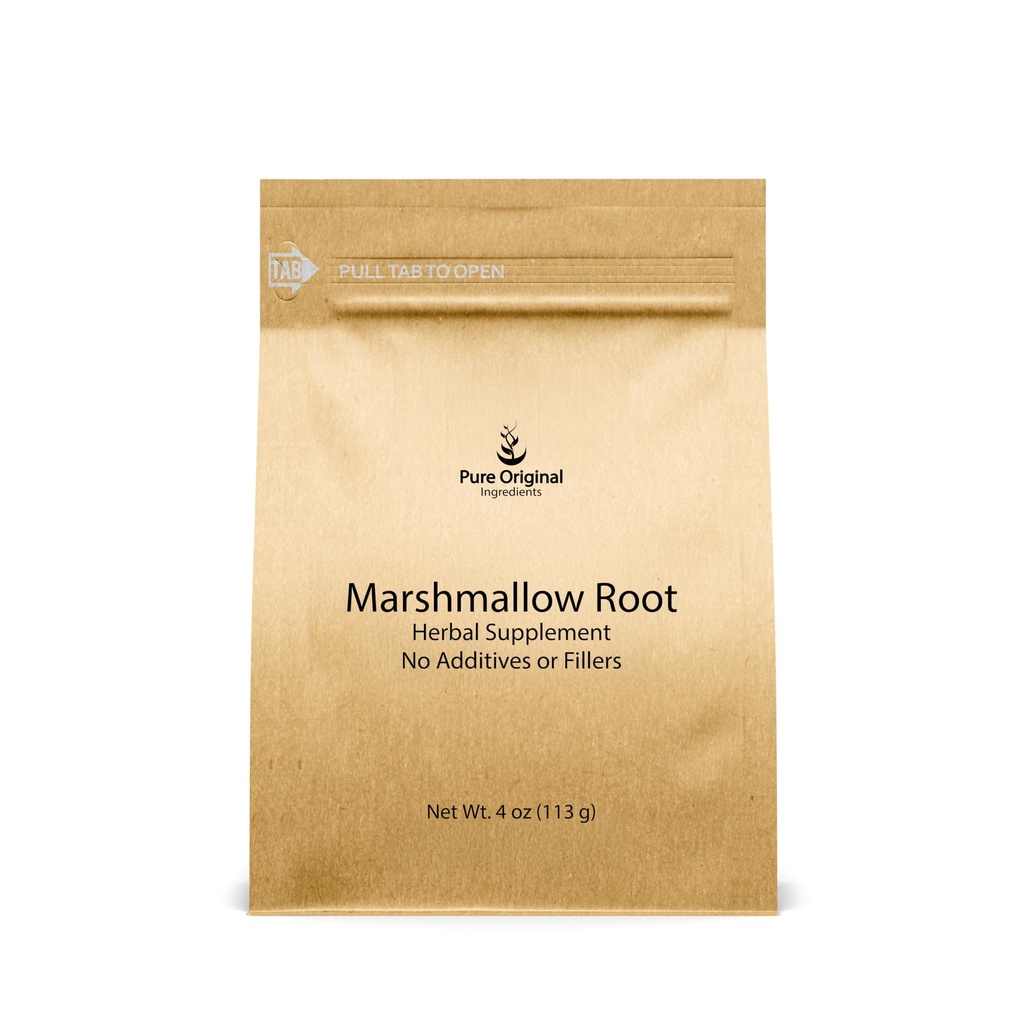 INGREDIENTES ORIGINAIS PUROS Extrato de raiz de Marshmallow (4 onças), Pó, Suplemento de ervas