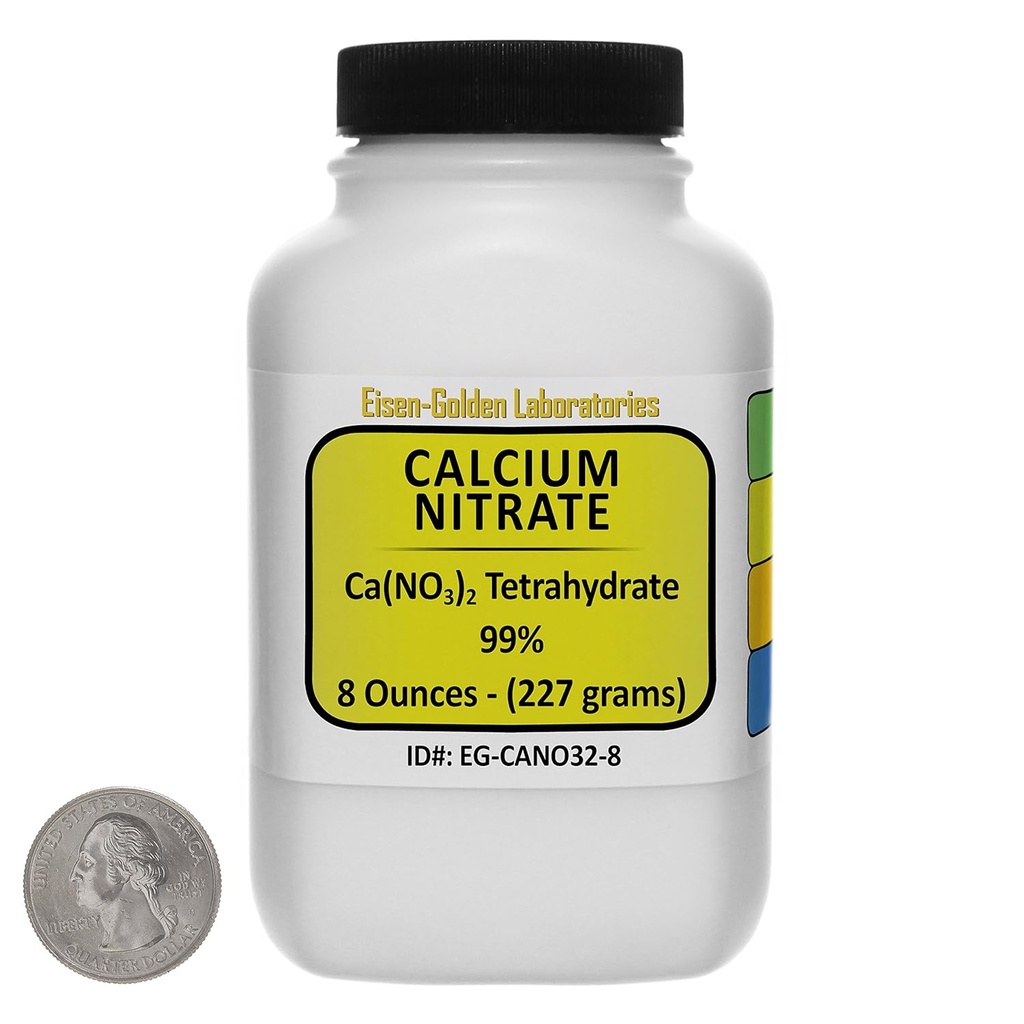 Nitrato de cálcio [CA(NO3) 2] 99% AR Grau Prills 8 Oz em frasco de proteção espacial