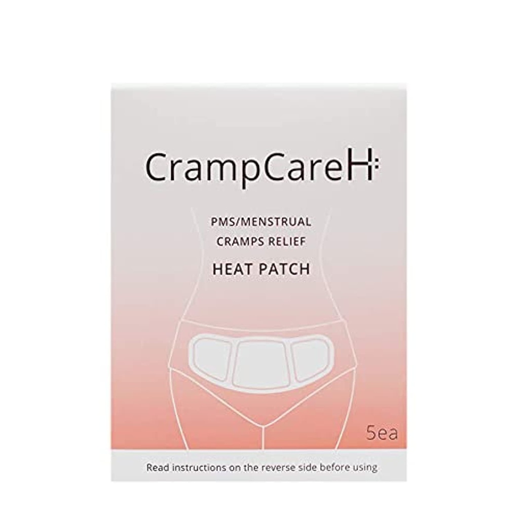 (5 Patches) CramCareH PMS/menstrual Cramps Relief Heat Patch com asas largas, FDA Registrado