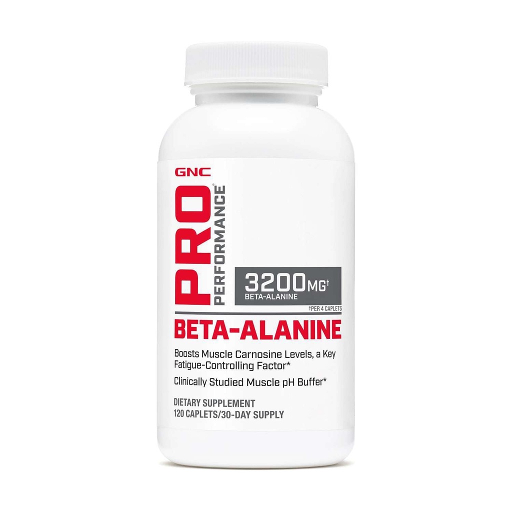 GNC Pro desempenho Beta-Alanine, aumenta o desempenho do treino e diminui a dor muscular, mostrado para aumentar um fator de controle de fadiga chave, 3o partido testado, Carnosyn, sem sabor, sem glúten, 30 Svg