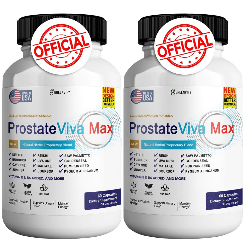 ProstateViva Max Suplementos para Homens Cápsulas, Suplementos de Saúde - Força Máxima, Tudo Natural para Apoiar Função Normal e Saudável (120 Cápsulas)