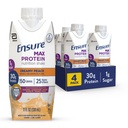 Certifique-se de Max proteína creme de pêssego Shake proteína 30g, 1g de açúcar, 4g mistura de fibra