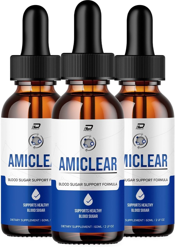 Amiclear Drops fórmula saudável - Dietary Supplement Drops - extra força Amiclear líquido gotas, semente de uva, Amiclear gotas Comentários (3 Pack - 180 ML)