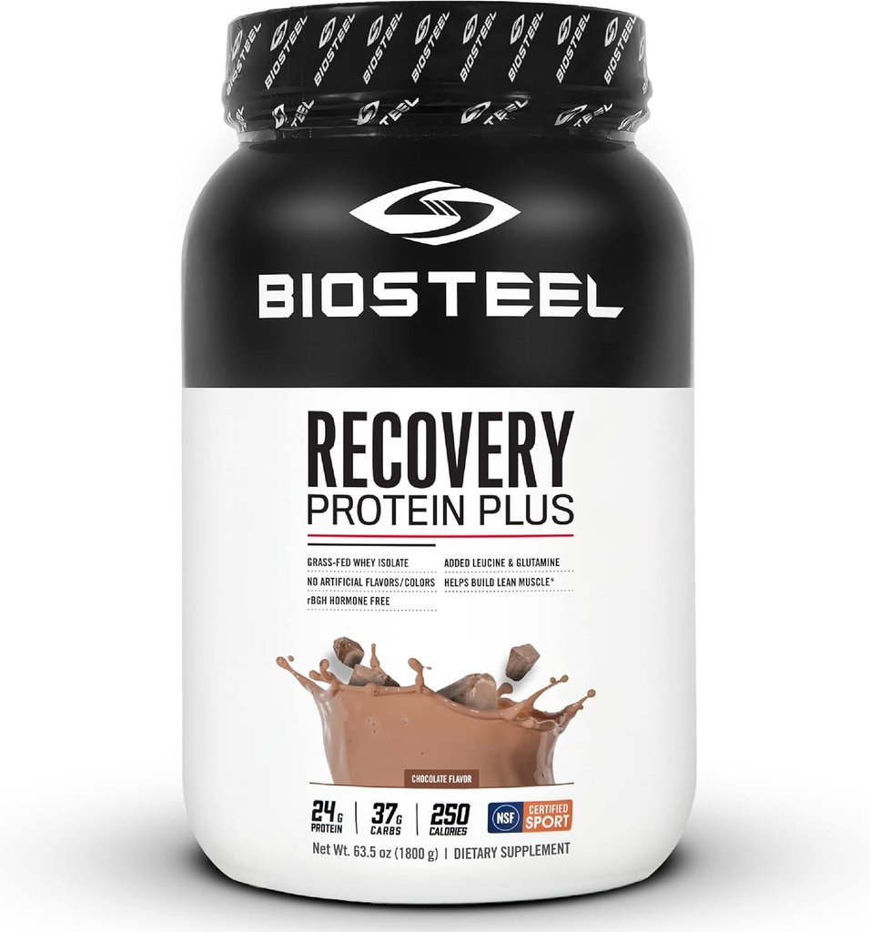 BIOSTEEL Recuperação Protein Plus suplemento de pó, grama-Fed e não-GMO Fórmula, Chocolate, 27 Servings