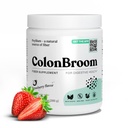 ColonBroom Psyllium Husk Powder (Strawberry) - Colon Cleanse para Bloating Alívio & Gut Saúde - Colon Broom Fiber Powder Drink - Vegan, Sem glúten, Não-GMO Fiber Powder Supplement, 50 Servings
