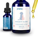 PranaPets Immunity Blend Supplement for Dogs & Cats Naturalmente Ajuda a aliviar a fadiga e a fraqueza em animais de estimação