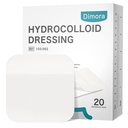 Dimora 20 Pack Dressing de ferida hidrocolóide, Ultra Thin 4" x 4" Bandagens de patch grandes com auto-adesivo