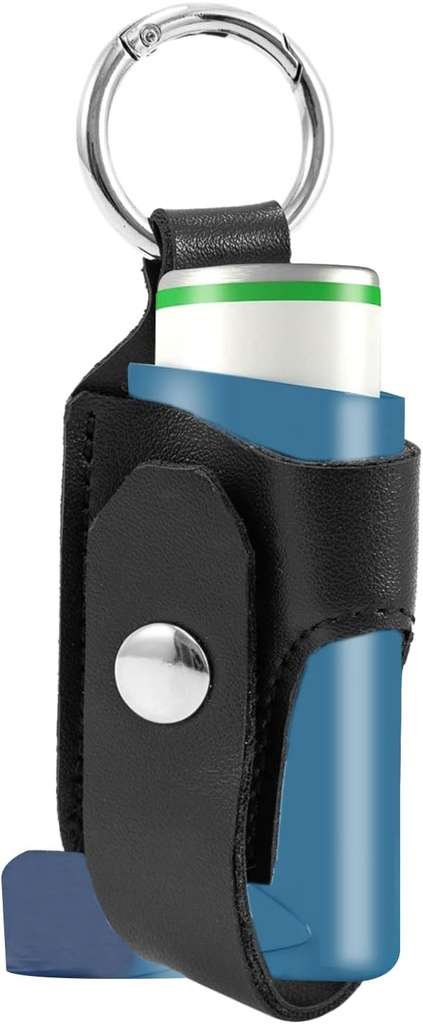 Asma Inhaler Holder PU Leather Travel Handy Holder, Lightweight portátil Asma Inhaler caso para adultos e crianças (Inhaler não incluído)