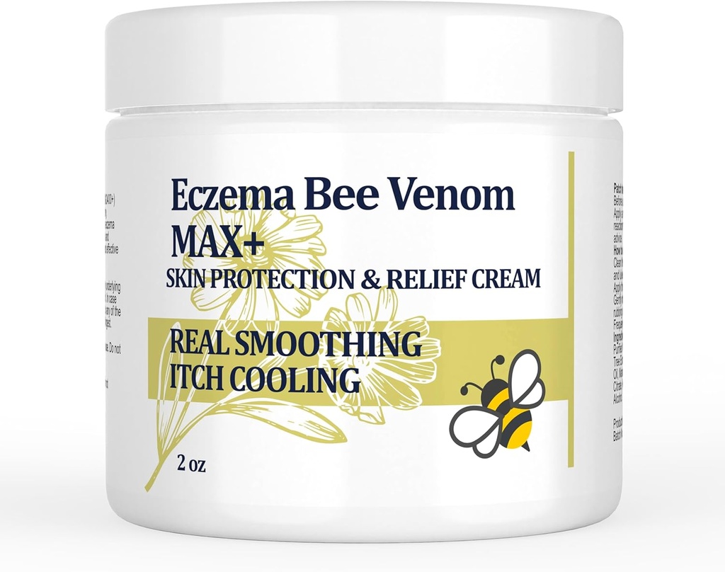 Alta resistência Bee Venom Creme, Eczema Dyshidrotic Pomada, Erupção do calor, Coceira, Eczema, Psoríase, Perna, Estômago, Pé, Mão, Pele Irritada, Todos os Cuidados com a Idade