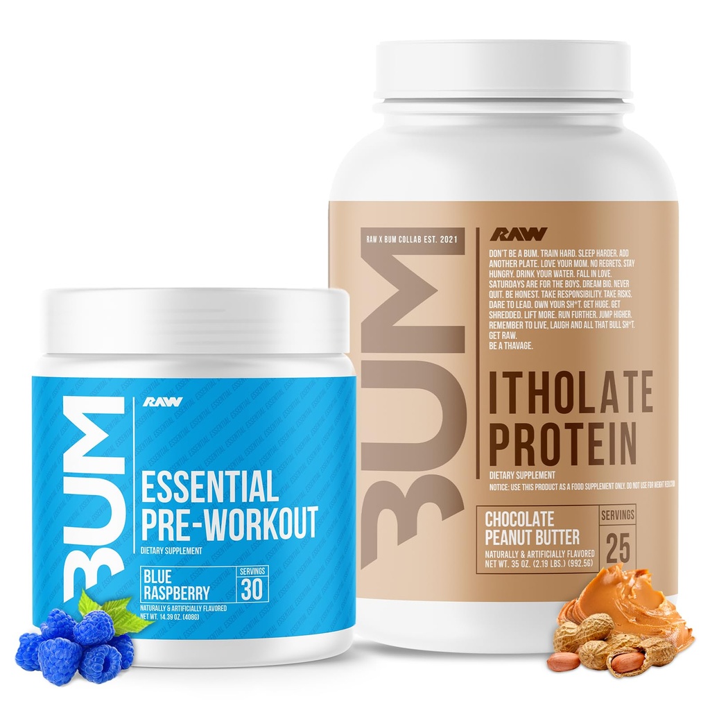 Whey RAW Isolate Protein Powder & Essential Pre-workout Bundle