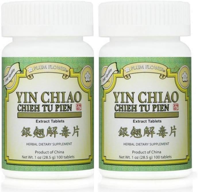 Plum Flower Yin Chiao Chieh Tu Extract, 100 comprimidos (2-Pack)