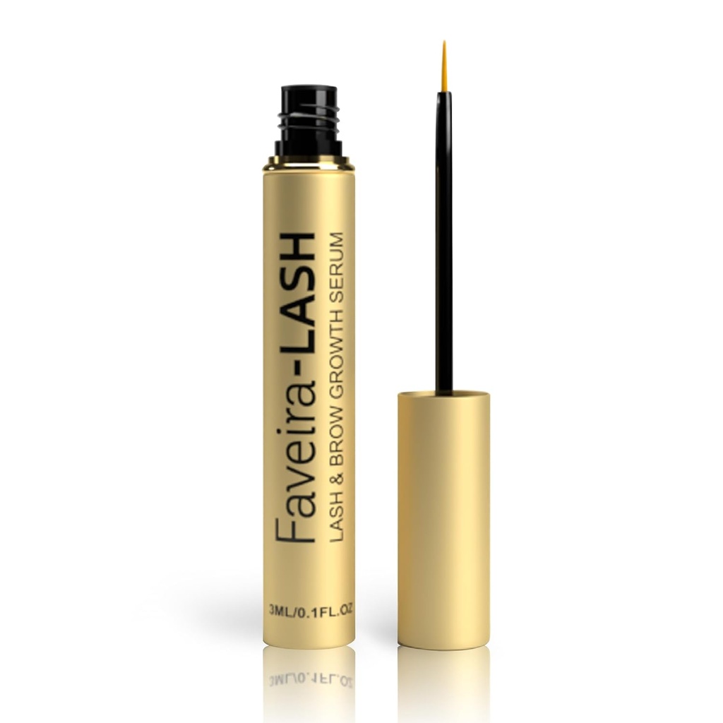 Soro de cílios para o crescimento de cílios: Faveira Beauty Cílios e Brow Serum com Fórmula Avançada para Cílios Mais Cheios e Espessos Luscious e Brows 3ML
