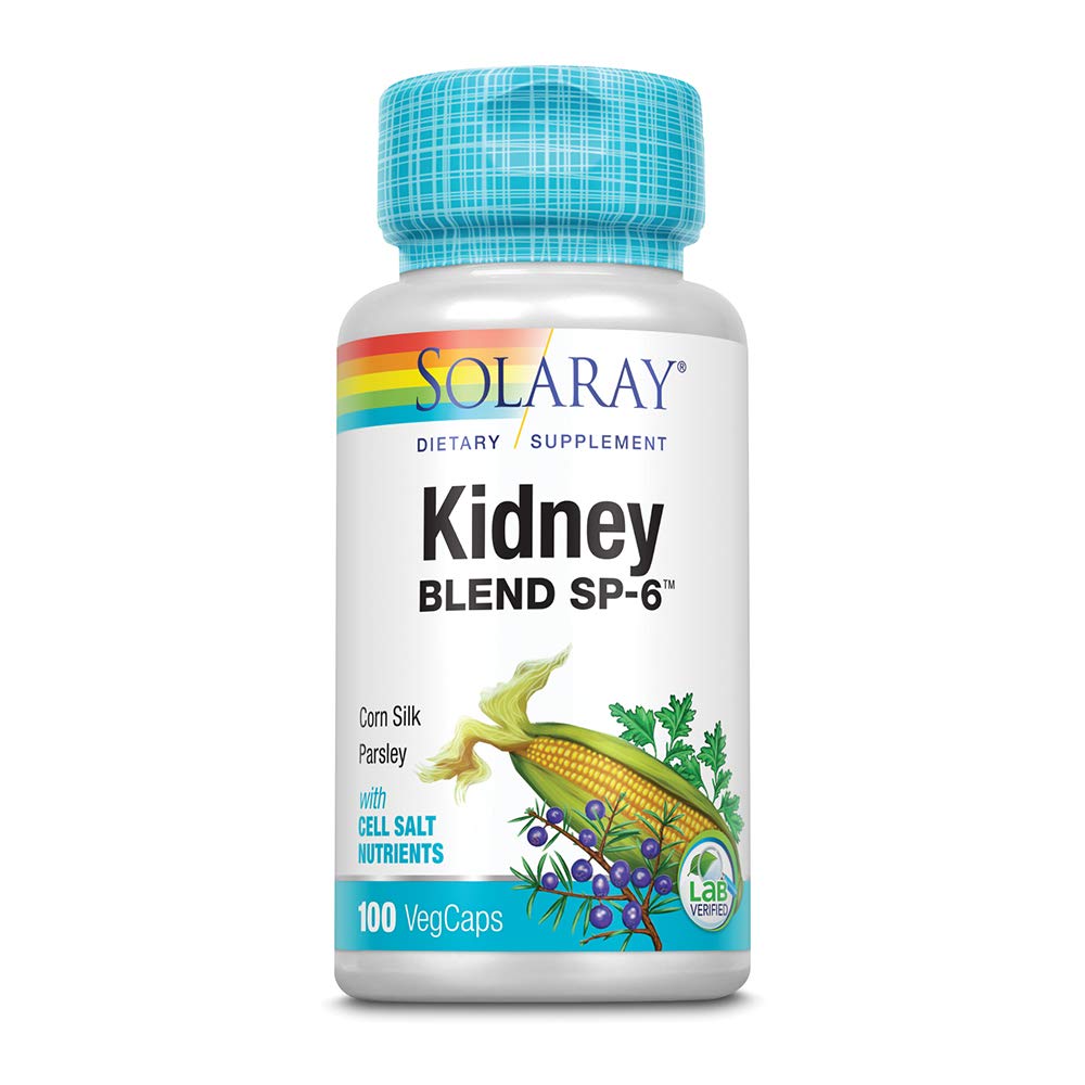 SOLARAY Kidney Blend SP-6 □ Mistura de ervas w / Cell Nutrientes de sal para ajudar a apoiar função saudável do rim □ Não-GMO, Vegan (1 pacote)