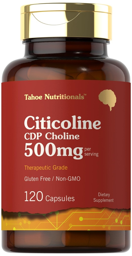 Tahoe Nutritionals Citicoline 500mg 120 Cápsulas Suplementos de Colina CDP