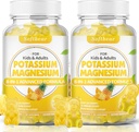 Pastilhas de potássio para adultos, Suplemento de magnésio de potássio sem açúcar com vitamina B6 CoQ10 para Cães musculares Vegan Abacaxi sabor 120 Pastilhas